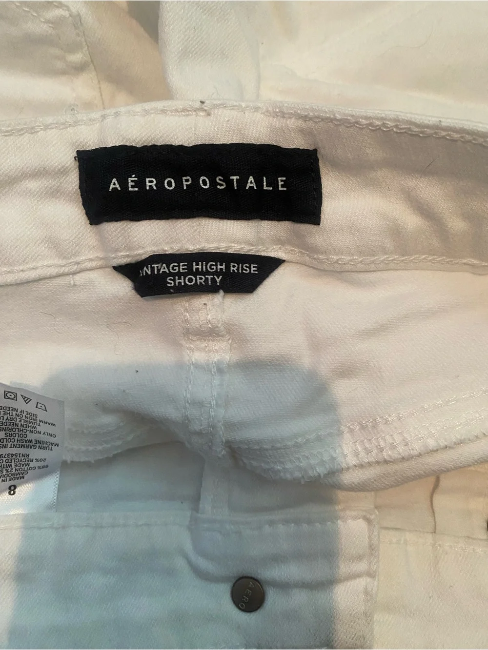White Distressed Women’s Denim Shorts from Aeropostale - Picture 4 of 5